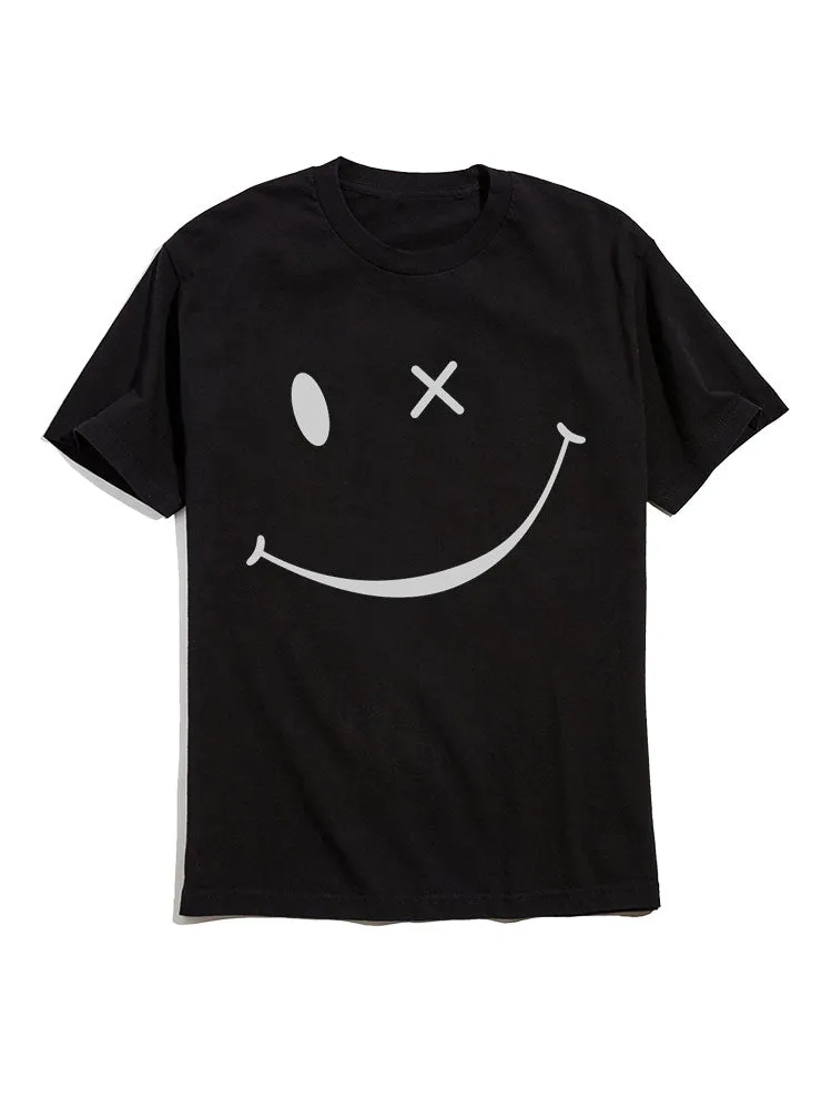 Smile Face Short Sleeve T-Shirts