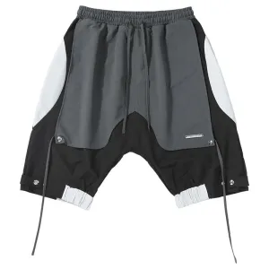 Splicing loose low crotch flying mouse pants five minutes casual shorts