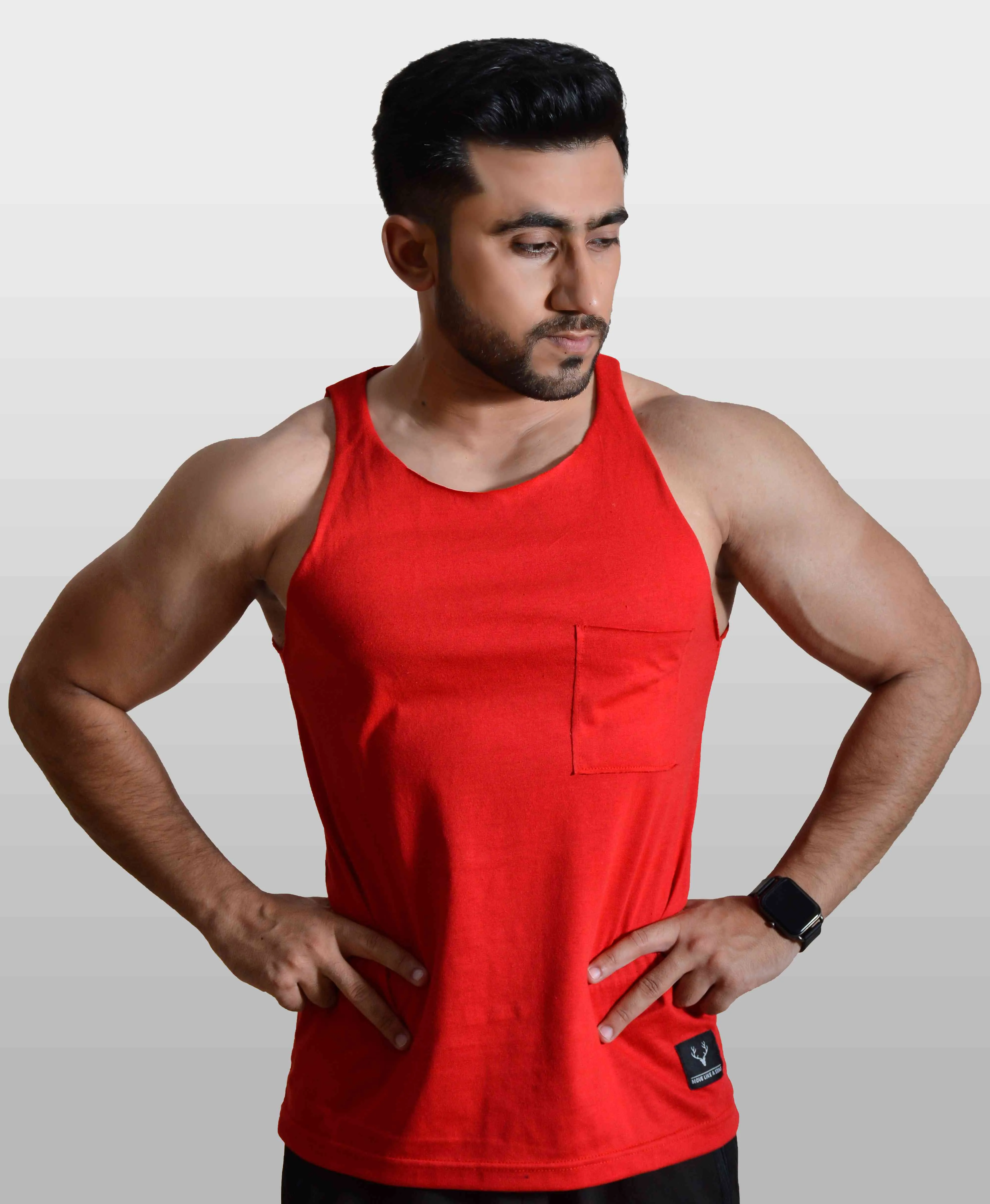 STGCL Raw Edge Cotton Tank Top 1.0 (Red)