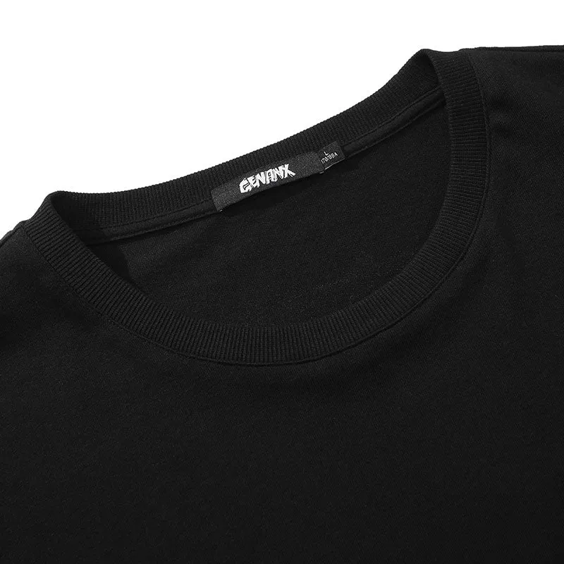 Street Style Graffiti Letter Print Cotton T-Shirt