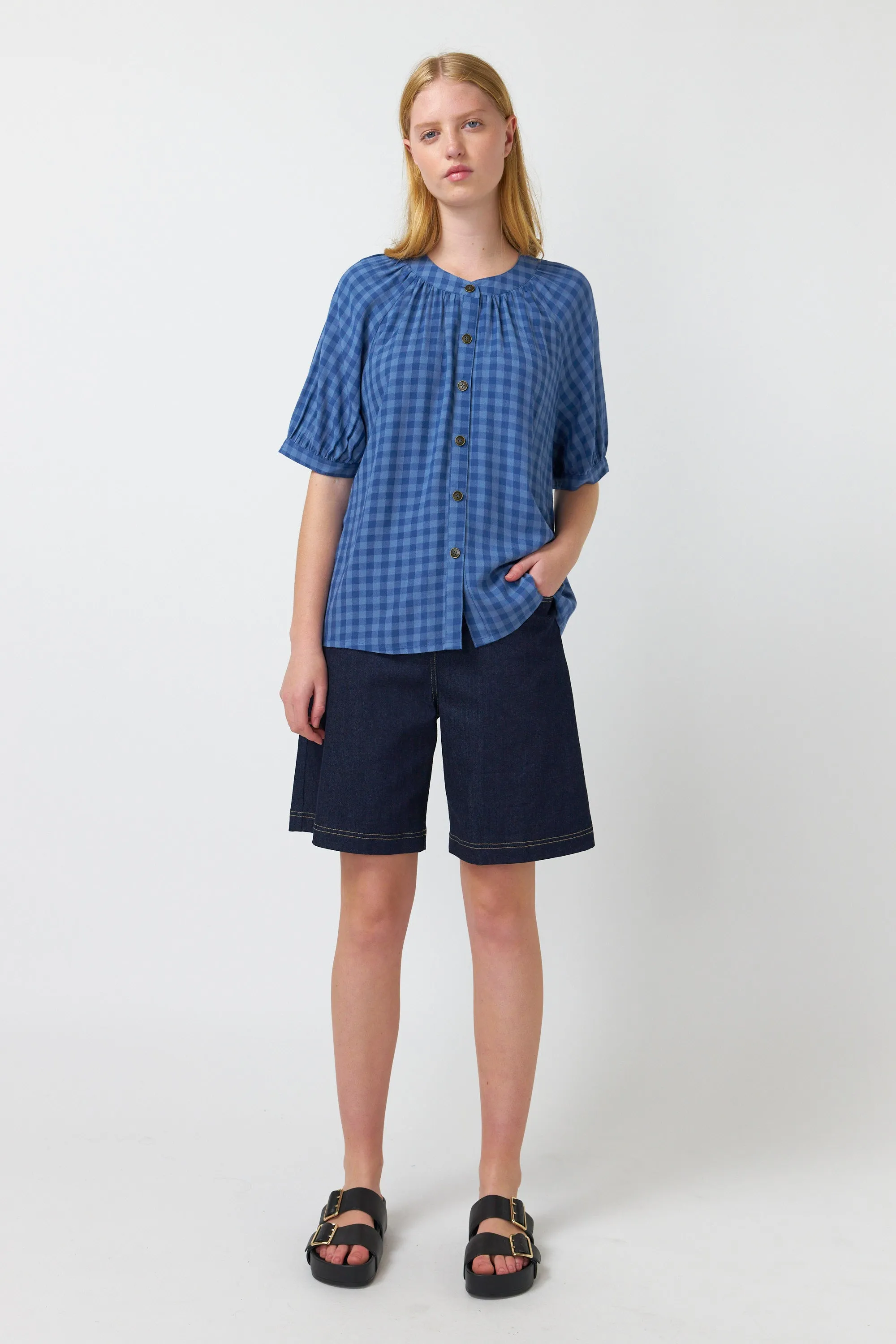 Sylvester Shadow Blouse - Blue