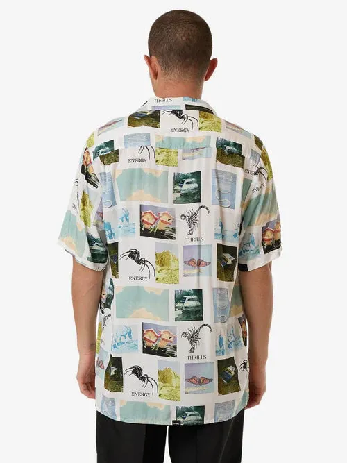 THRILLS - Energy Bowling Short Sleeve Shirt - WHITE