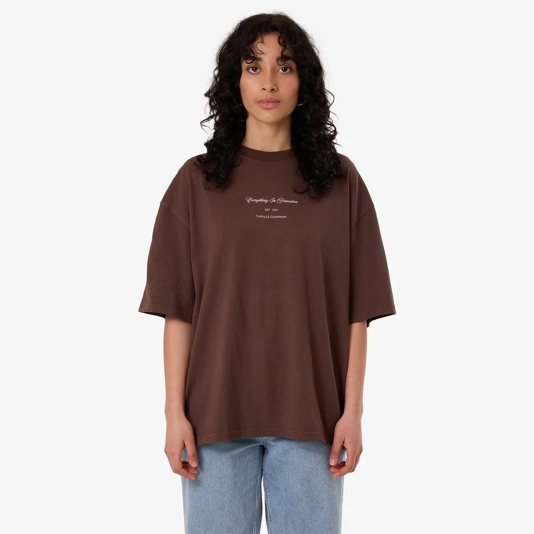 THRILLS Women's Dalia Oversized Tee - Coffee