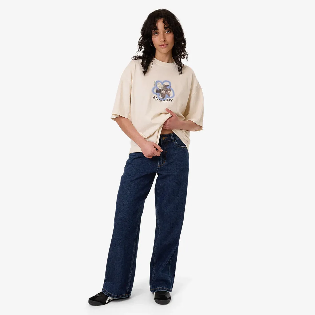 THRILLS Women's James Adams Anarchy Oversized Tee - Heritage White