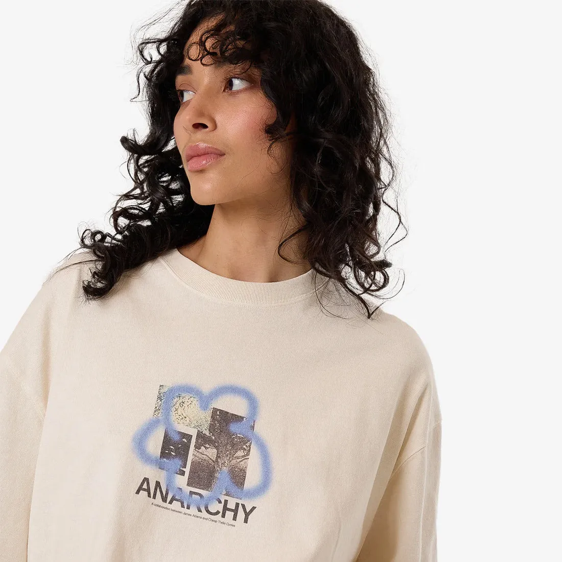 THRILLS Women's James Adams Anarchy Oversized Tee - Heritage White