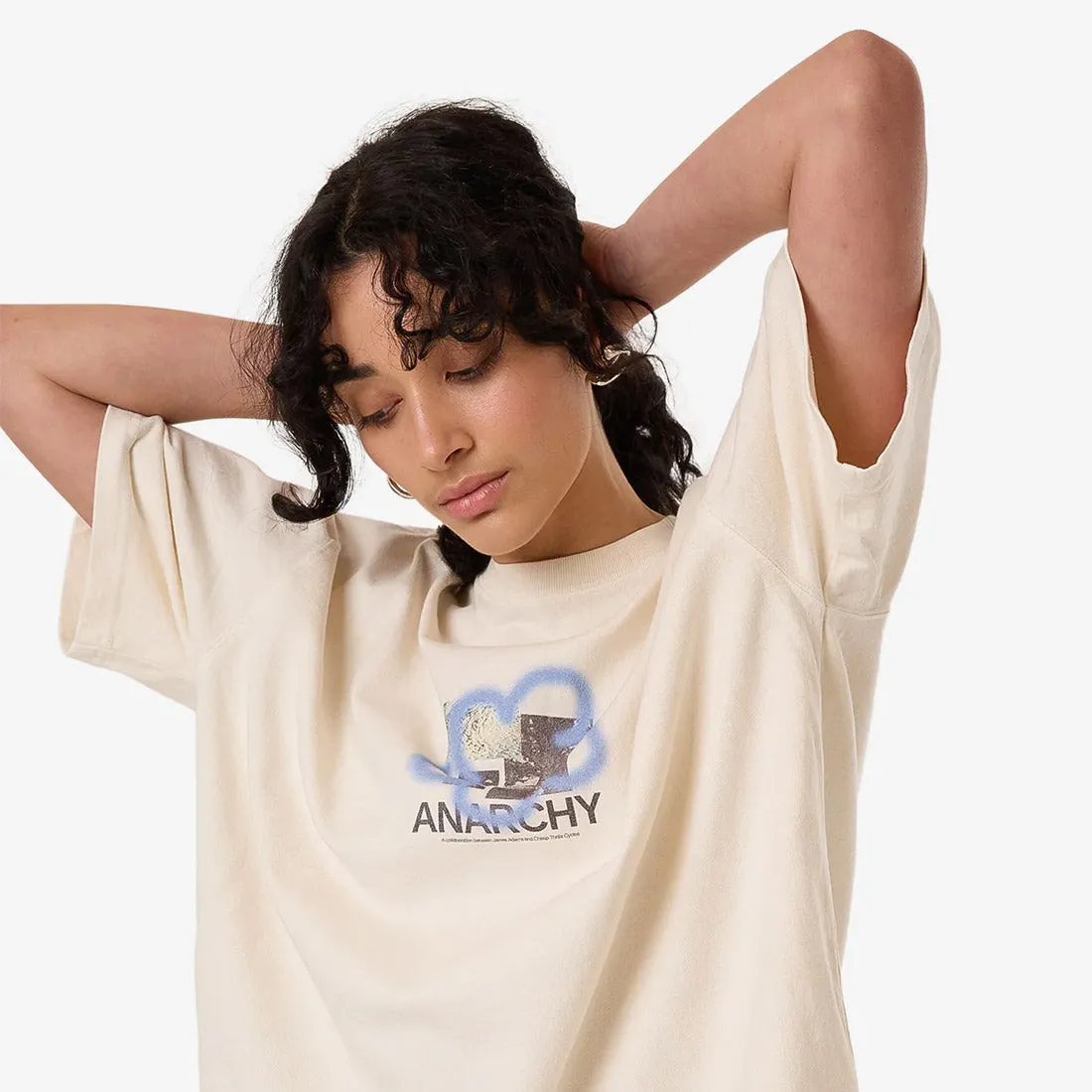 THRILLS Women's James Adams Anarchy Oversized Tee - Heritage White