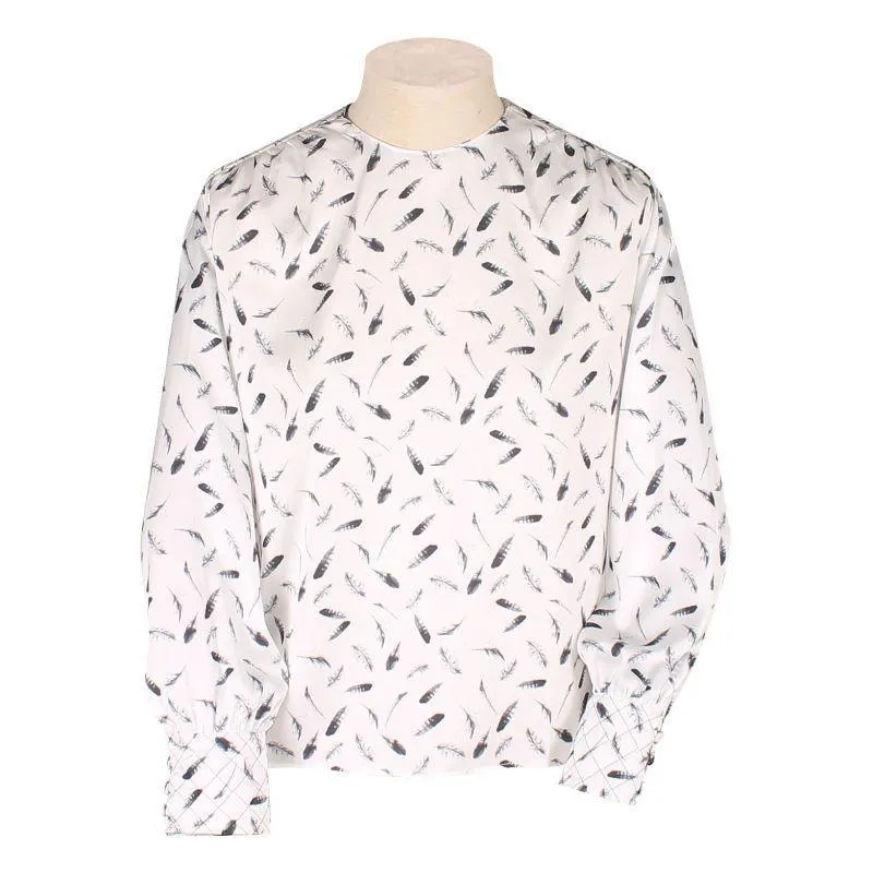 William Powell Ladies Satin Blouse - Feathers