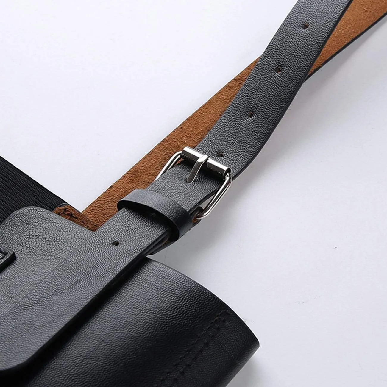 WLS Personalized Punk Strap PU Sling Vest