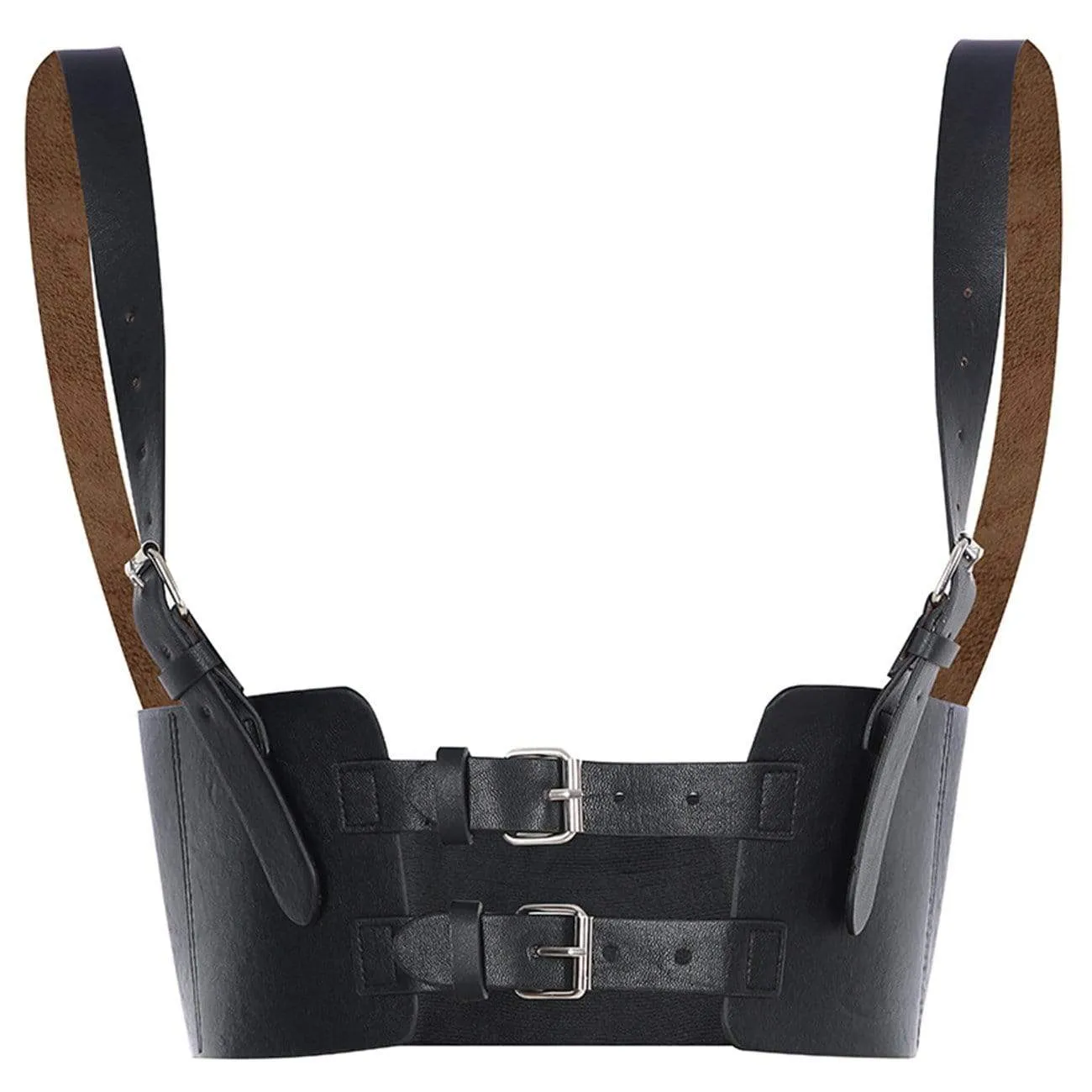 WLS Personalized Punk Strap PU Sling Vest