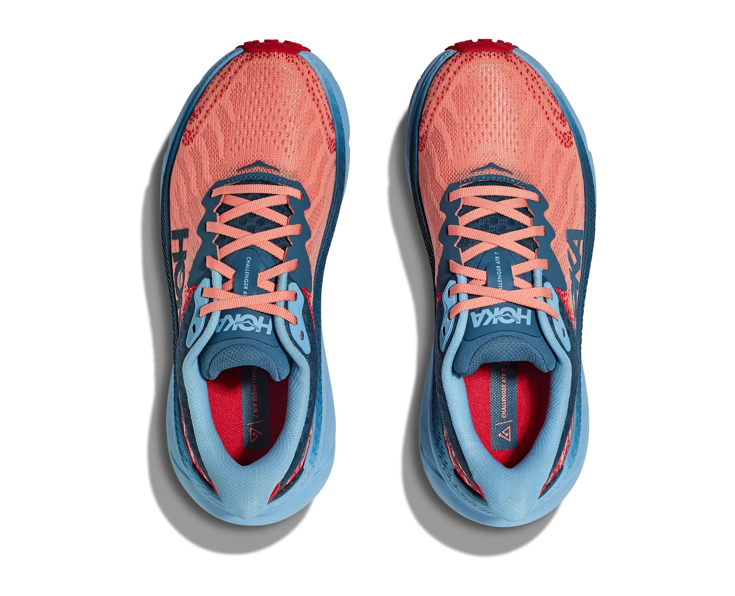 WOMEN'S HOKA CHALLENGER ATR 7 1134498PPYR COLOR: PAPAYA/REAL TEAL