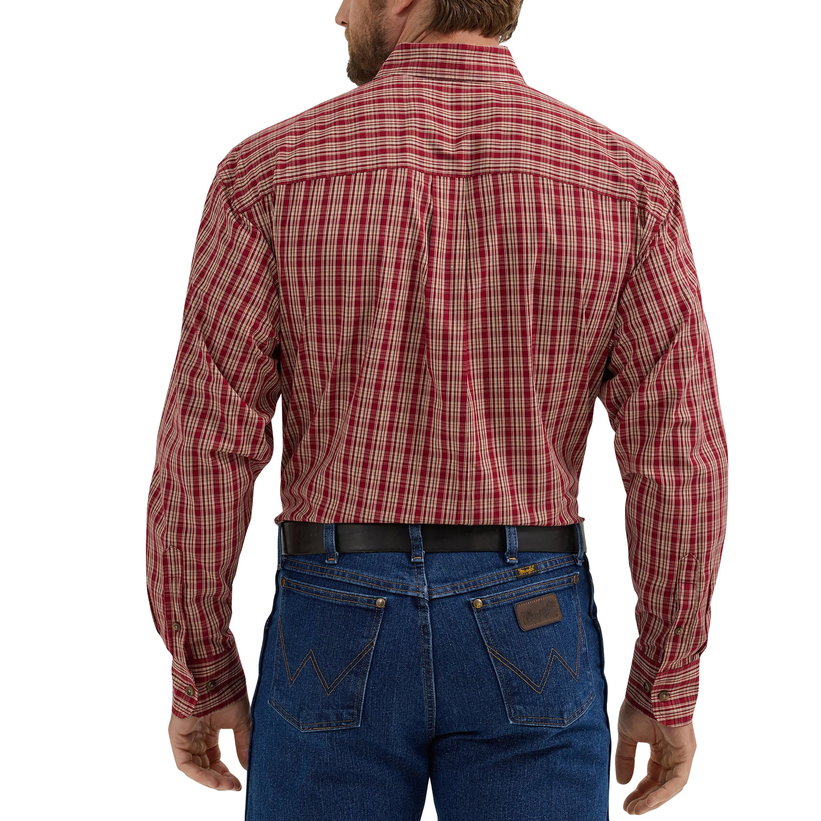 Wrangler Classic Red Plaid Long Sleeve Shirt