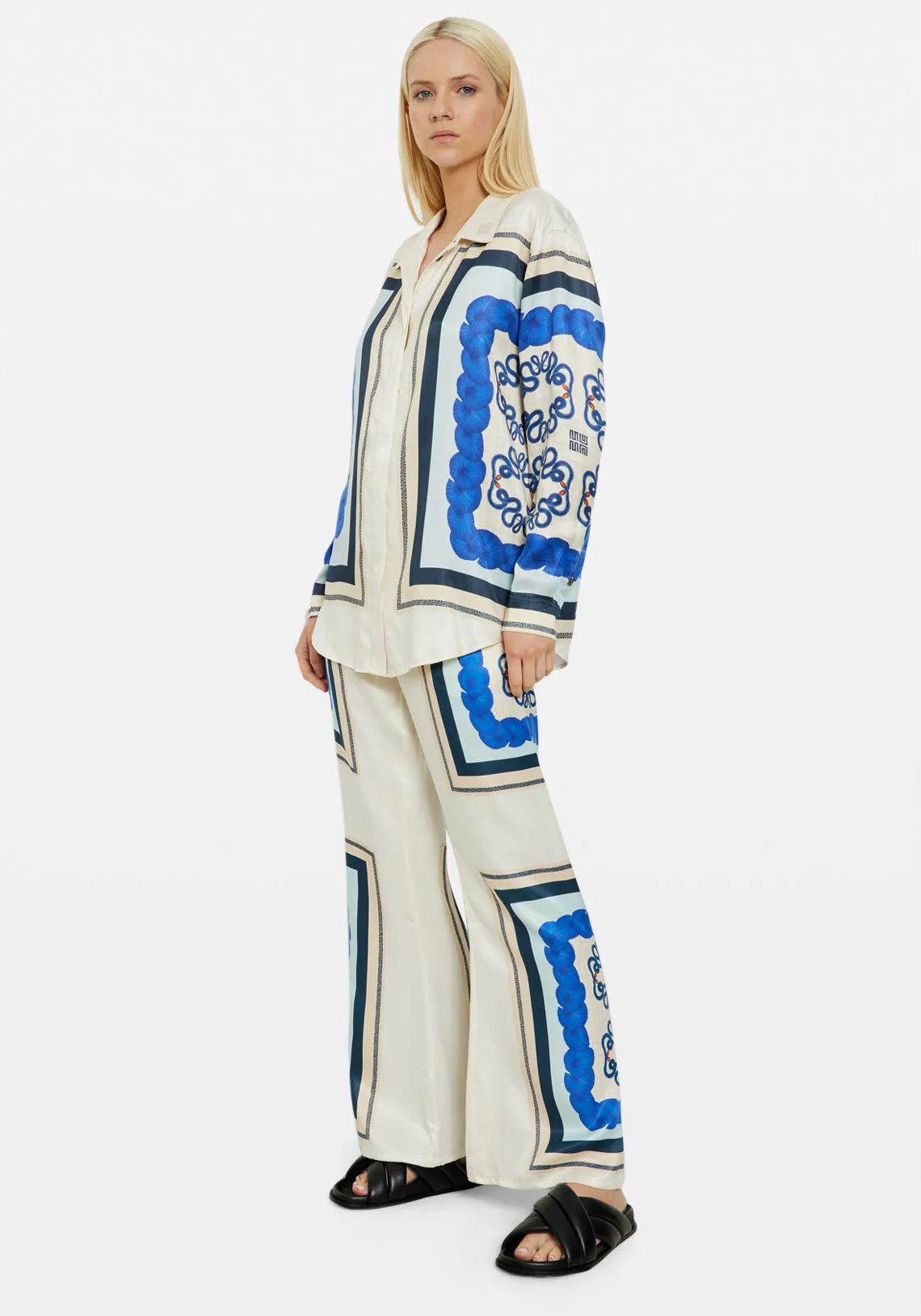 YIN BLUE DIAMOND LS SHIRT