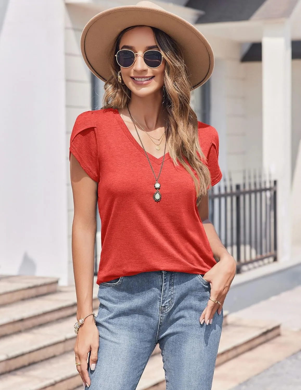 Zeagoo Women's T-Shirts Short Sleeve Casual Tops (DE Only)